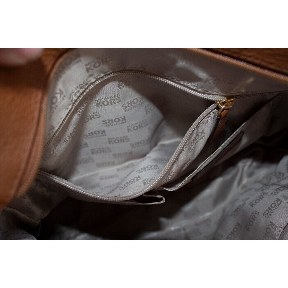 MICHAEL KORS Essex Pebble Leather Large Convertible Shoulder Bag Hobo Brown - Picture 11 of 16
